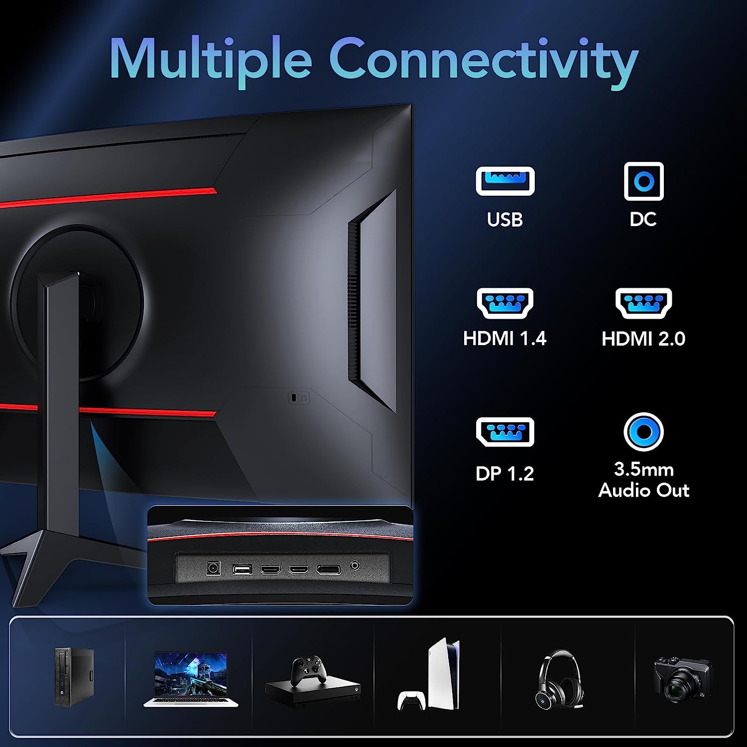 32 curved gaming monitor jlink multiple connectivity
