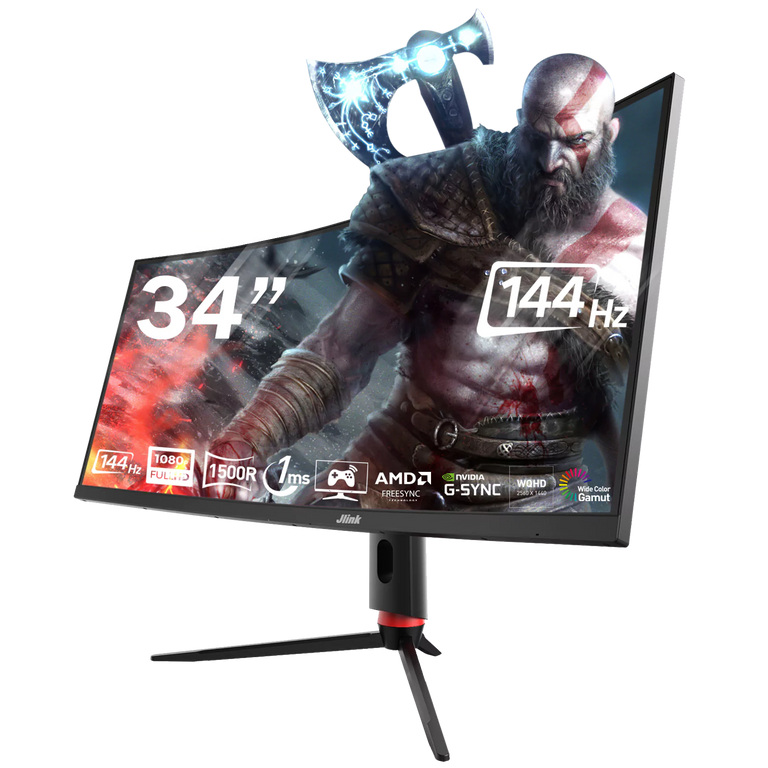 Curved Gaming Monitor 34 Inch 2K 1440P 144Hz | Jlink