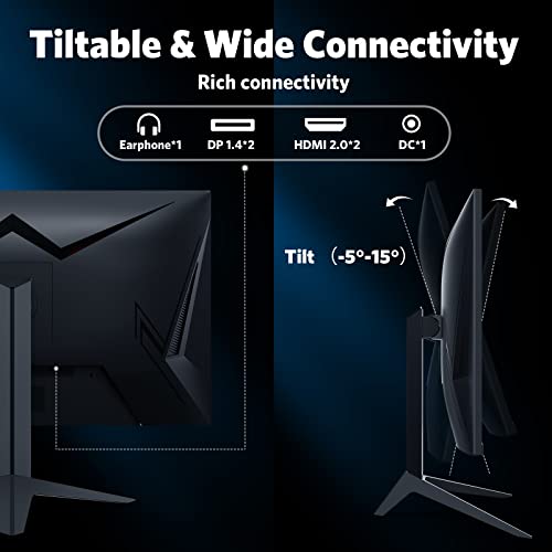 gaming monitor jlink tiltable and wide connectivity