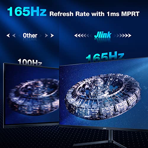 gaming monitor jlink with 165hz and 1ms refresh rate