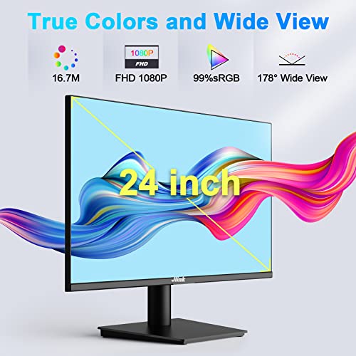 24 Inch 1080P 75Hz Monitor for Office Work - Jlink